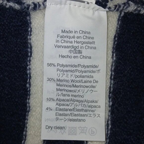 Madewell Cozy Walker Blue Stripe Wool Open Cardigan - Picture 5 of 5